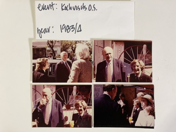 Four photos of Ed Koch.